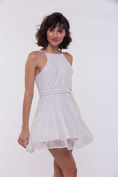 ZGH VESTIDO ENCAJE CON CINTO (26861)