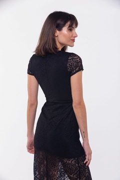 (KD) VESTIDO ENCAJE LARGO (24907) - Tabatha Jeans Mayorista