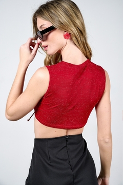 POL TOP SHANTAL LUREX SUST.ESC (29655) - Tabatha Jeans Mayorista