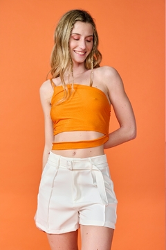 CLK TOP ASIMETRICO KRISTIN LUR (29674) - Tabatha Jeans Mayorista