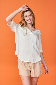 USA BLUSA MISHELL SATIN VISC C/SOLAPA (29593)