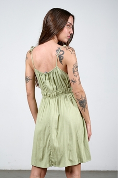 LKT VESTIDO ESMEE LINO C/FRUNCE EN (29837) - Tabatha Jeans Mayorista