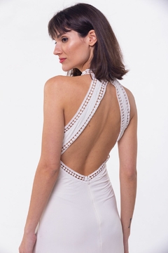 (KD) VESTIDO PUNTILLA ROMBOS (24905) - tienda online