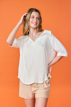 USA BLUSA MISHELL SATIN VISC C/SOLAPA (29593) - comprar online