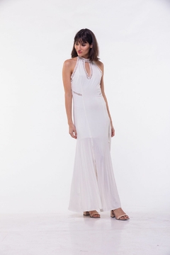 (KD) VESTIDO PUNTILLA ROMBOS (24905)