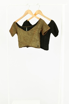 JLY TOP LUREX CRUZADO CON MANG (26673) - Tabatha Jeans Mayorista