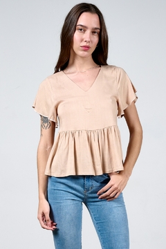 LKT REMERA SALINA LINO C/VOLADOS (29685) - comprar online