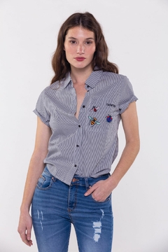 ARY CAMISA RAYADA BOLS BORDADO (24607)