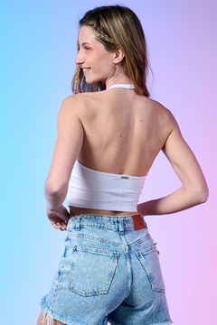 ALH TOP MARGOT ALC/LY C/FRUNCE (29648) - Tabatha Jeans Mayorista