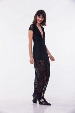 (KD) VESTIDO ENCAJE LARGO (24907) - comprar online