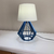 Abajur Luminária De Mesa Diamante Azul Copa Cabana Para Quarto Sala Com Cúpula Branca na internet