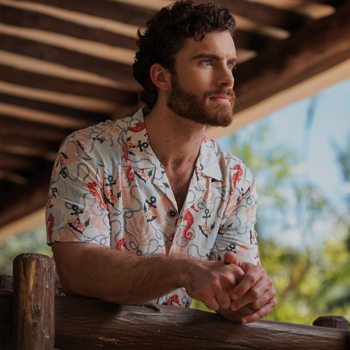 [COSTAVANA] CAMISA HAWAIANA  CASUAL PARA LA PLAYA