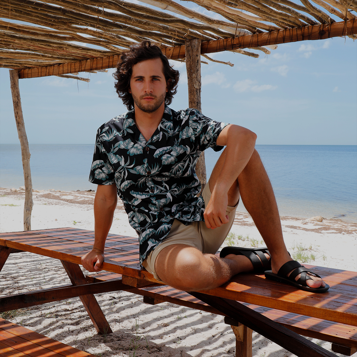 Playera hawaiana hombre new arrivals