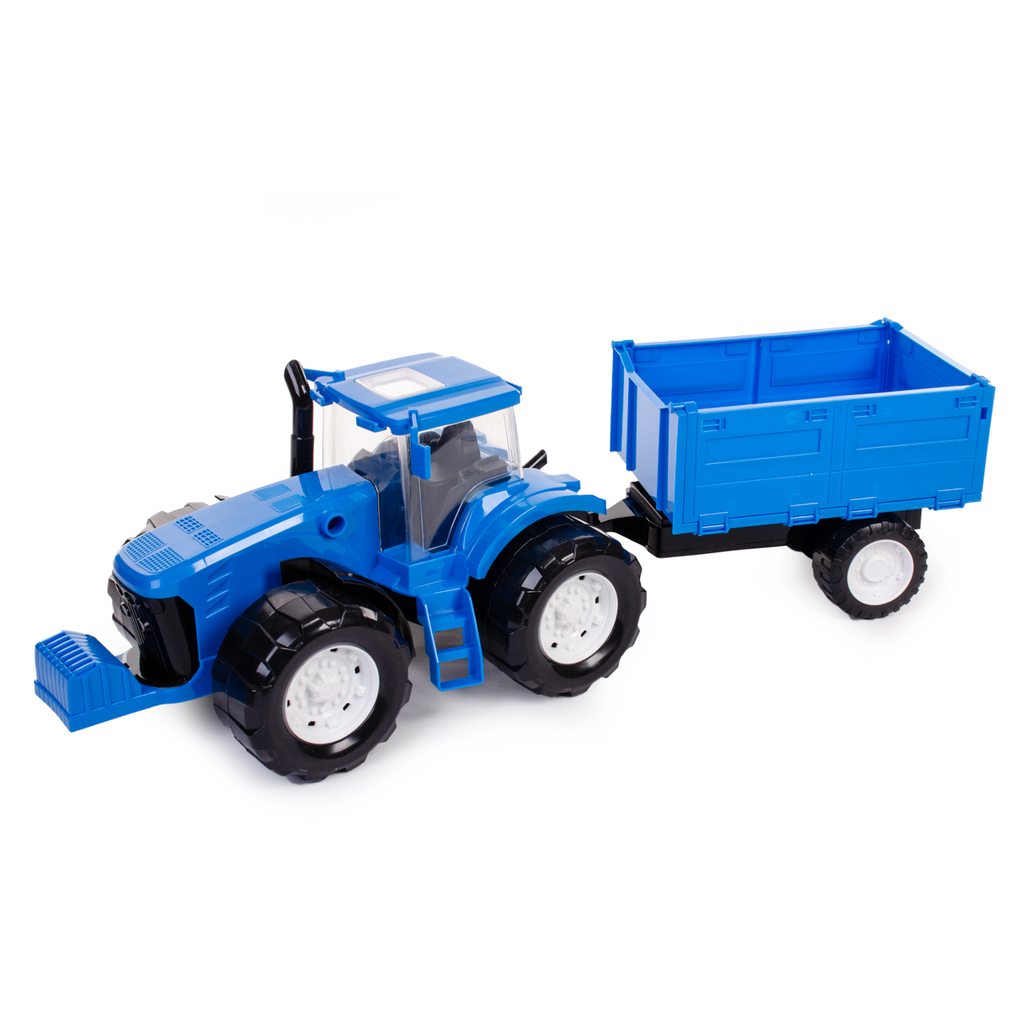 Brinquedos - Trator Traçado Com Carreta Azul - Roma Brinquedos - Loja  Virtual