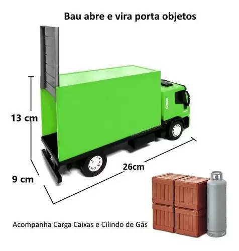 Caminhão Iveco Tector Menino Baú Grande Usual Brinquedos