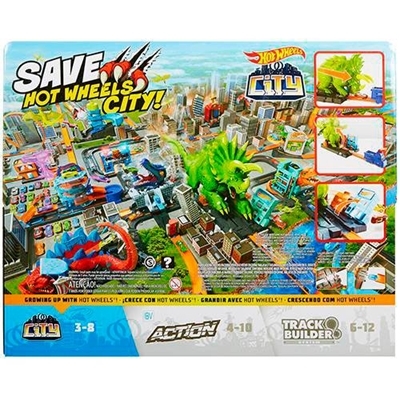 Brinquedos - Pista Hot Wheels City Ataque de Triceratops - Mattel - Loja  Virtual