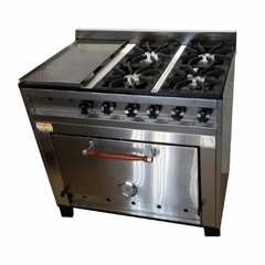 COCINA EG 4 hornallas + plancha 94 cm p/ciega