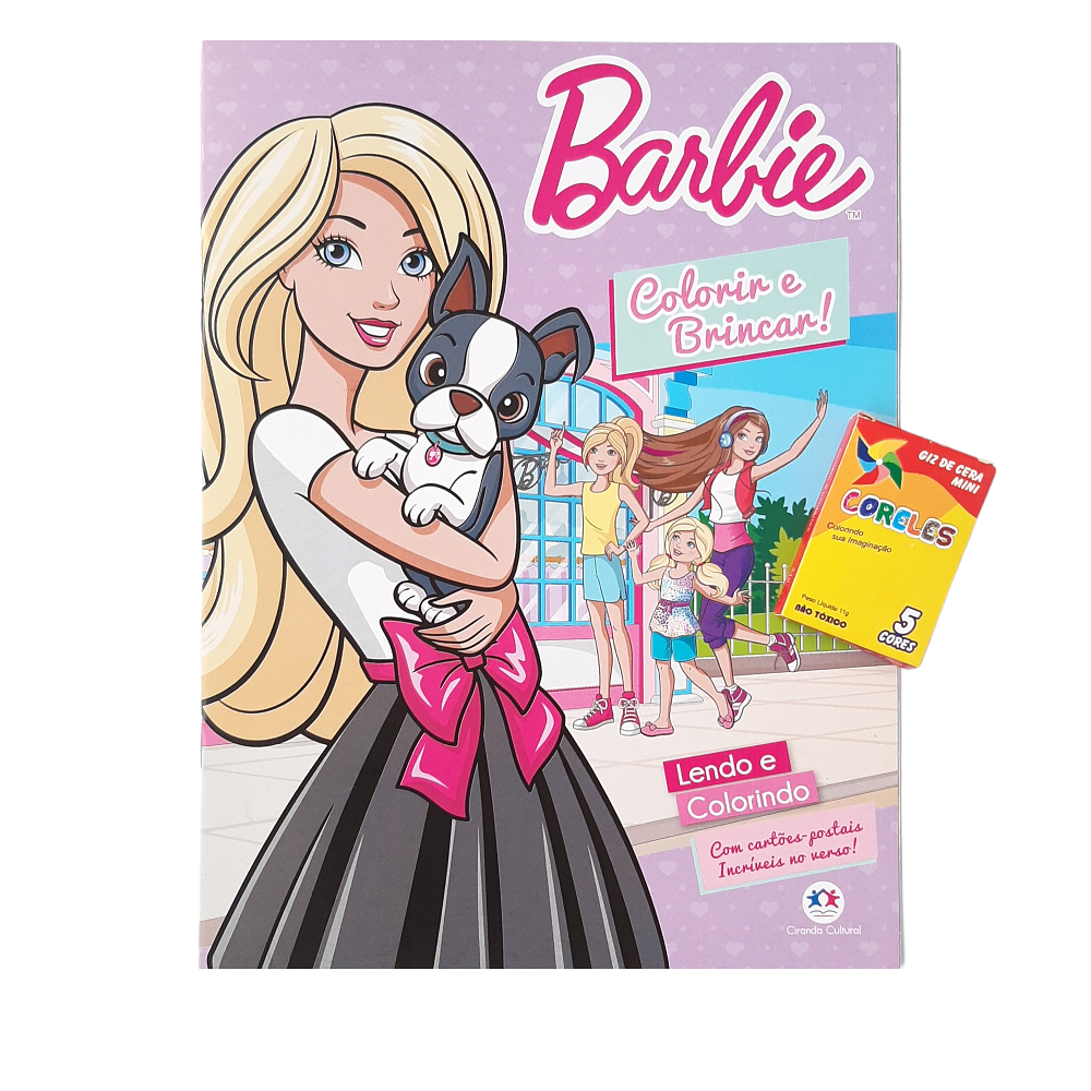 Tecido livro pintar e lavar: BARBIE – criacoesemfamilia