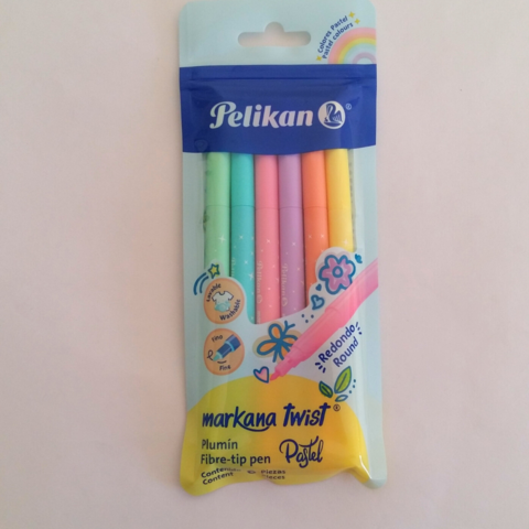 Marcadores Pelikan Markana Twist pastel x 6 un