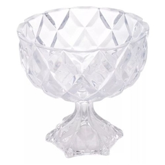 CENTRO DE MESA COM PÉ DE CRISTAL 18 CM