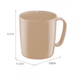CANECA ESCOLAR 400ML CAPUCCINO SOLIDO DE PLÁSTICO UZ UTILIDADES