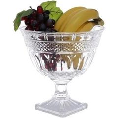 CENTRO DE MESA DE CRISTAL COM PÉ 25,5 CM