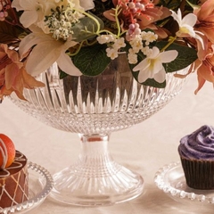 CENTRO DE MESA COM PÉ DE CRISTAL 25X20CM - comprar online