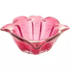 CENTRO DE MESA DE VIDRO ITALY ROSA WOLFF 15X8CM