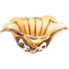 CENTRO DE MESA DE VIDRO AMBAR ITALY 11,5 CM WOLFF