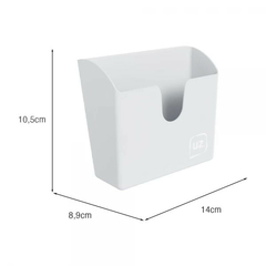 PORTA GUARDANAPO SLIM DE PLÁSTICO SOLIDO BRANCO UZ UTILIDADES - comprar online