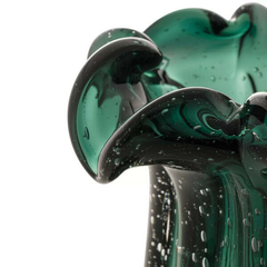 VASO DE VIDRO ITALY VERDE ESMERALDA WOLFF (19X24CM) na internet