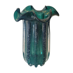 VASO DE VIDRO ITALY VERDE ESMERALDA WOLFF (19X24CM) - comprar online