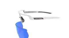 SALICE 023 RWX Montura Blanca, Optica 1 Azul, Optica 2 FOTOCROMATICA del exclusivo sistema de la marca italiana en azul en internet