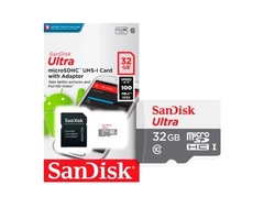 MICRO-SD 32GB SANDISK HC SDSQUNS-016G-GN 80MB/S CLASS 10 C/ADAPTADOR