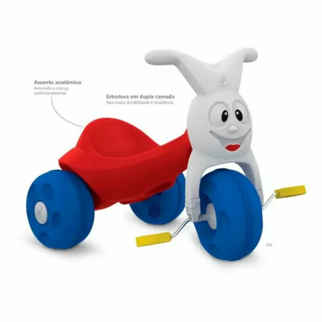 Triciclo Velotrol Infantil Escolar Brinquedos Bandeirante