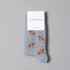 MEDIA PTERODACTILO GRIS MELANGE