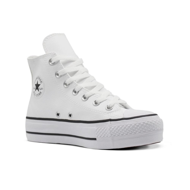 Tênis All Star Flatform Cano Alto Couro