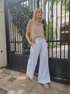 Blusa Isabel - 100% seda natural - visón - tienda online