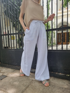 Pantalón palazzo lino
