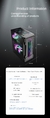 Três mosqueteiros atx gaming computador caso ventilador de refrigeração a água frente i/o temperado penetração lateral computador gamer computador gabinete caso - comprar online