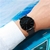 Relógio de pulso minimalista masculino geneva, relógio de quartzo de aço inoxidável azul ultrafino com pulseira de malha, casual para negócios, 2021