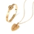Pulseira de aço inoxidável para casal, joia com bloqueio de coração amor, pulseiras, chave, pingente, colar para amantes, joias para presente - loja online