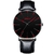 Relógio de pulso minimalista masculino geneva, relógio de quartzo de aço inoxidável azul ultrafino com pulseira de malha, casual para negócios, 2021