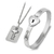 Pulseira de aço inoxidável para casal, joia com bloqueio de coração amor, pulseiras, chave, pingente, colar para amantes, joias para presente - comprar online