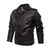 Imagem do Jaqueta de couro genuíno para motociclista masculina, casaco casual