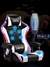 Cadeira gamer gamer de alta qualidade, couro, com massagem, escritório, iluminação rgb, giratória, 2021 - loja online