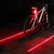 Luz led traseira de bicicleta à prova d'água,com laser - loja online