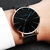 Relógio de pulso minimalista masculino geneva, relógio de quartzo de aço inoxidável azul ultrafino com pulseira de malha, casual para negócios, 2021 - loja online