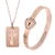 Pulseira de aço inoxidável para casal, joia com bloqueio de coração amor, pulseiras, chave, pingente, colar para amantes, joias para presente - comprar online