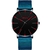 Relógio de pulso minimalista masculino geneva, relógio de quartzo de aço inoxidável azul ultrafino com pulseira de malha, casual para negócios, 2021 - Loja Oficial Christian Acessórios - Frete Grátis Disponível  